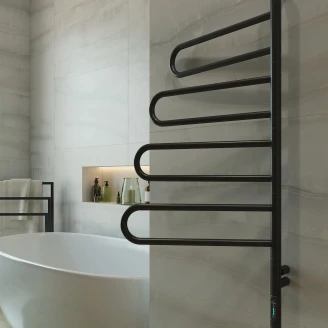 Roterbar El Håndklædetørrer 125 W <strong>Morae</strong>  Sort Mat