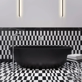 Omnires Badekar <strong>Shell M+</strong>  Sort Lava Mat 160x75 cm