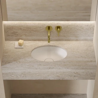 Omnires Håndvask <strong>Shell M+</strong>  Hvid Mat 38x25 cm