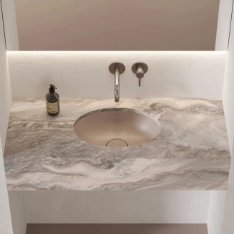 Omnires Håndvask <strong>Shell M+</strong>  Beige Mat 38x25 cm