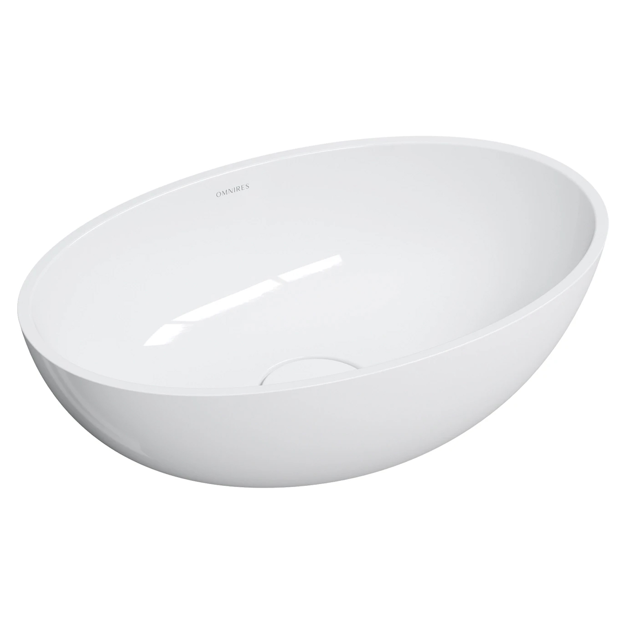 Omnires Håndvask Shell M+ Hvid Blank 50x32 cm