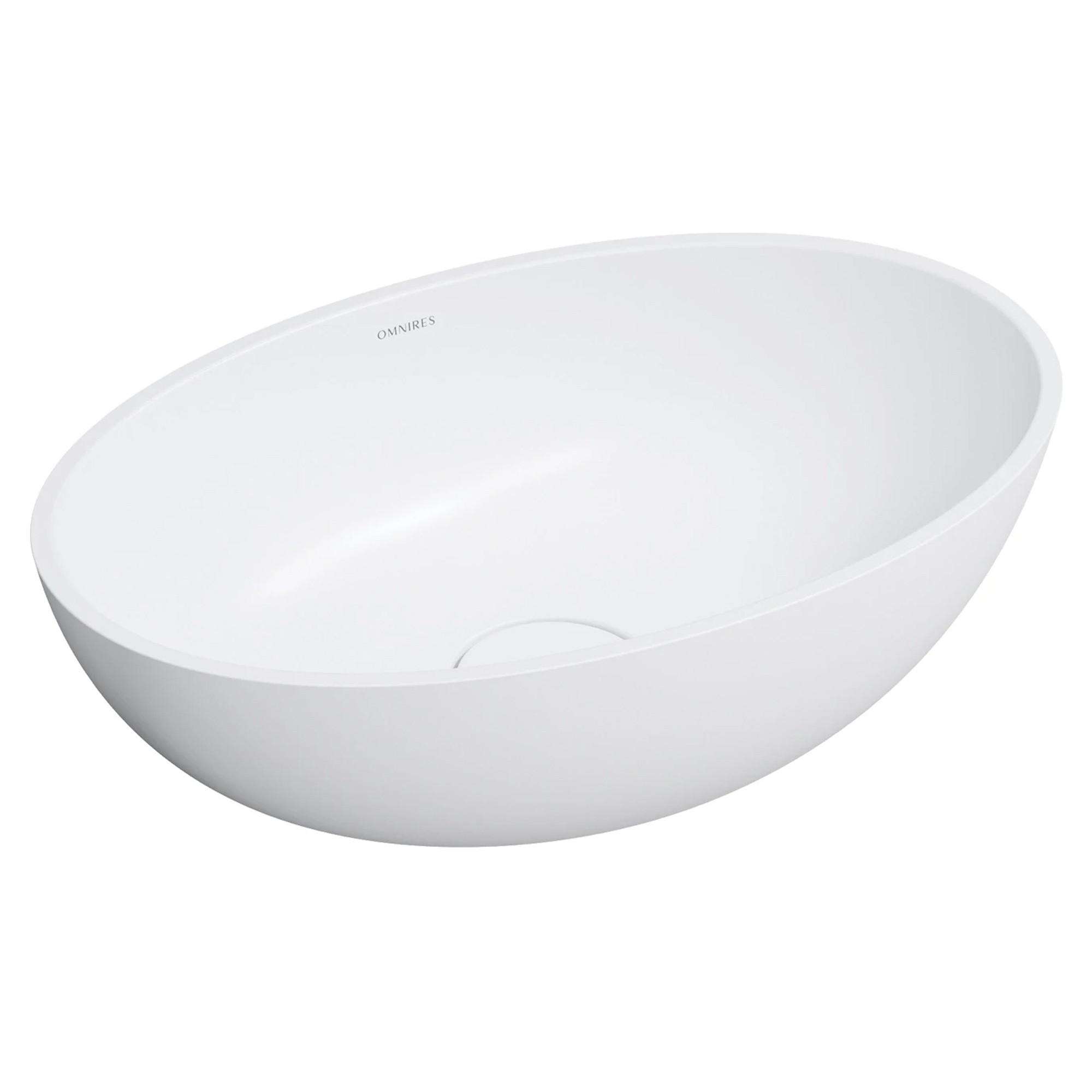 Omnires Håndvask Shell M+ Hvid Mat 50x32 cm