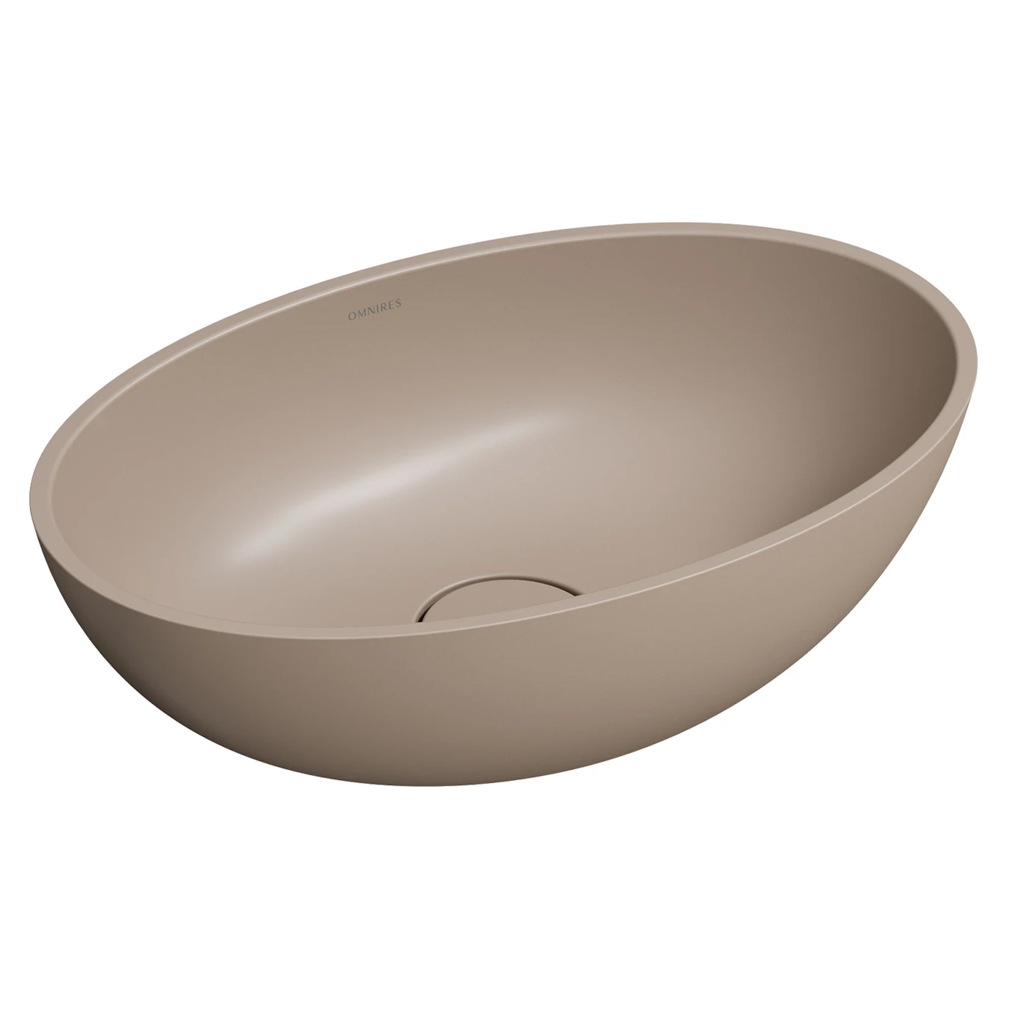 Omnires Håndvask Shell M+ Beige Mat 50x32 cm