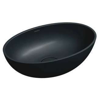 Omnires Håndvask <strong>Shell M+</strong>  Sort Lava Mat 50x32 cm