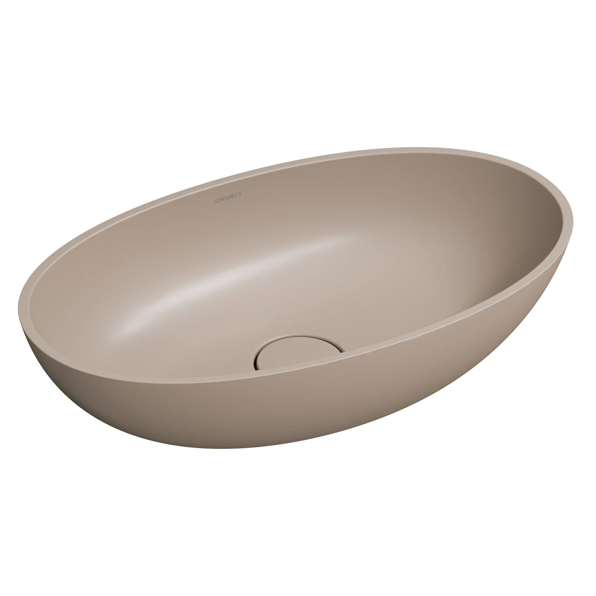 Omnires Håndvask Shell M+ Beige Mat 60x35 cm