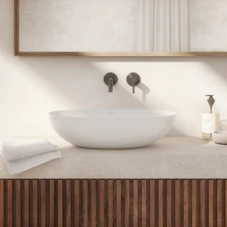 Omnires Håndvask <strong>Shell M+</strong>  Hvid Mat 60x35 cm