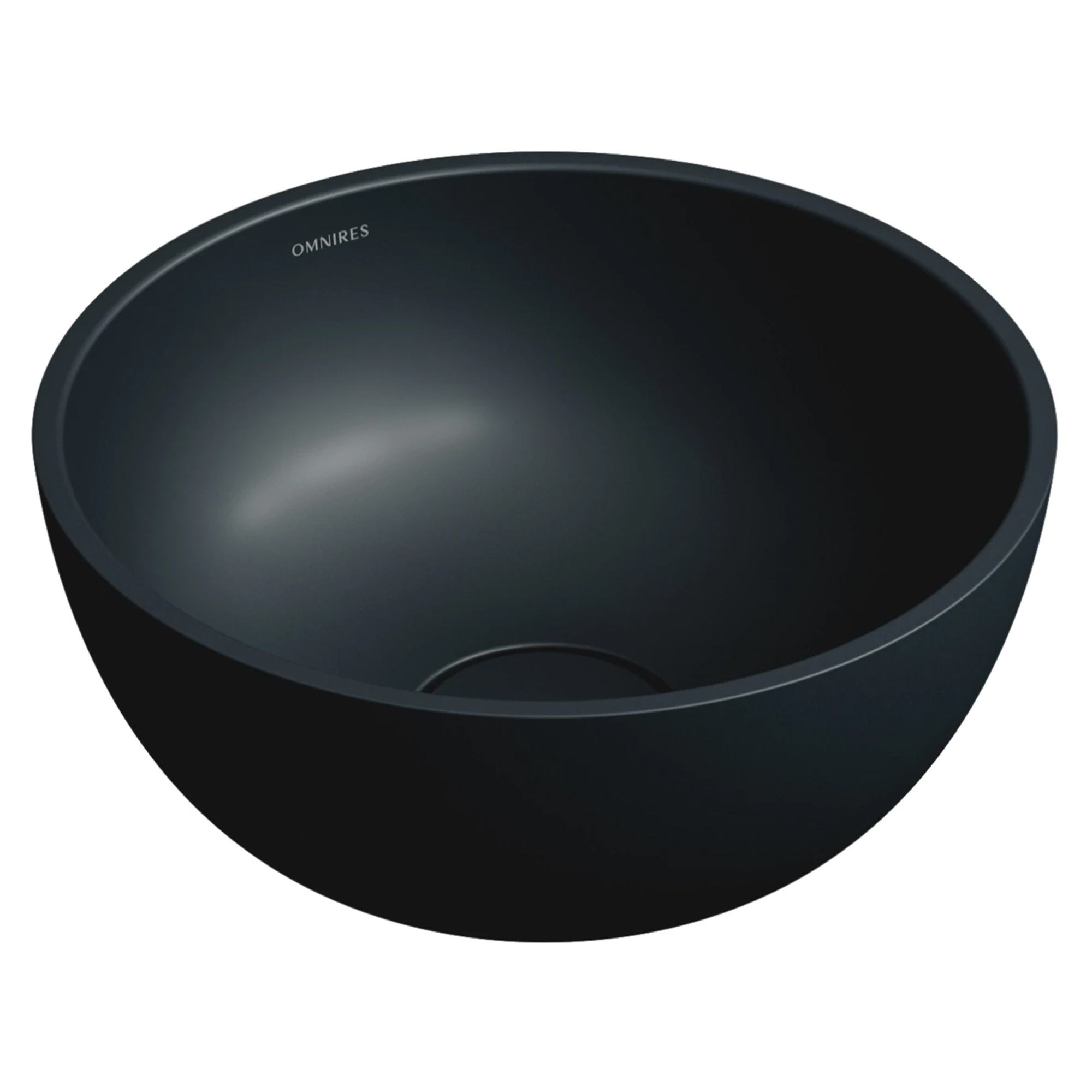 Omnires Håndvask Shell M+ Sort Lava Mat 35 cm