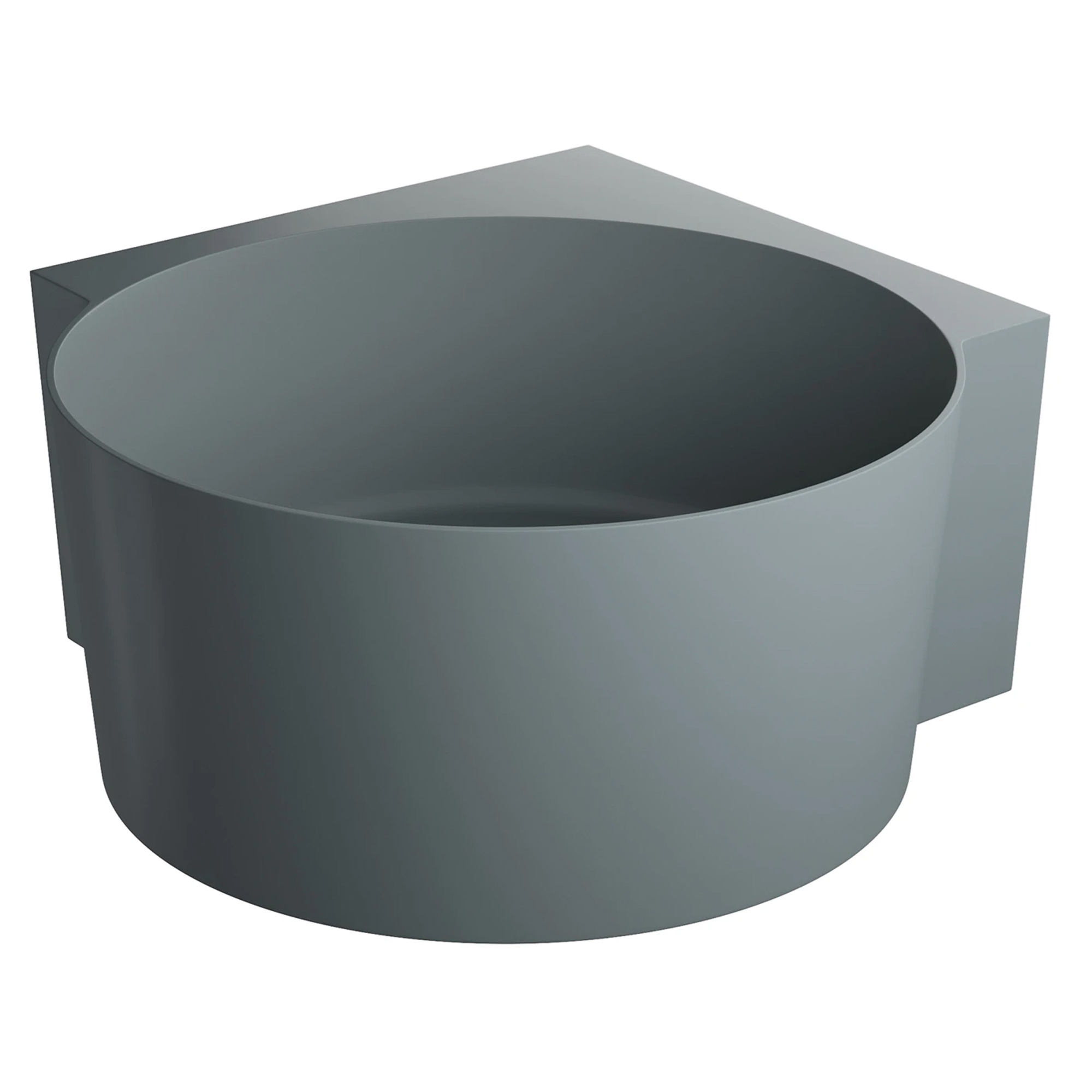 Omnires Badekar Ovo M+ Askgrå Mat 120x120 cm