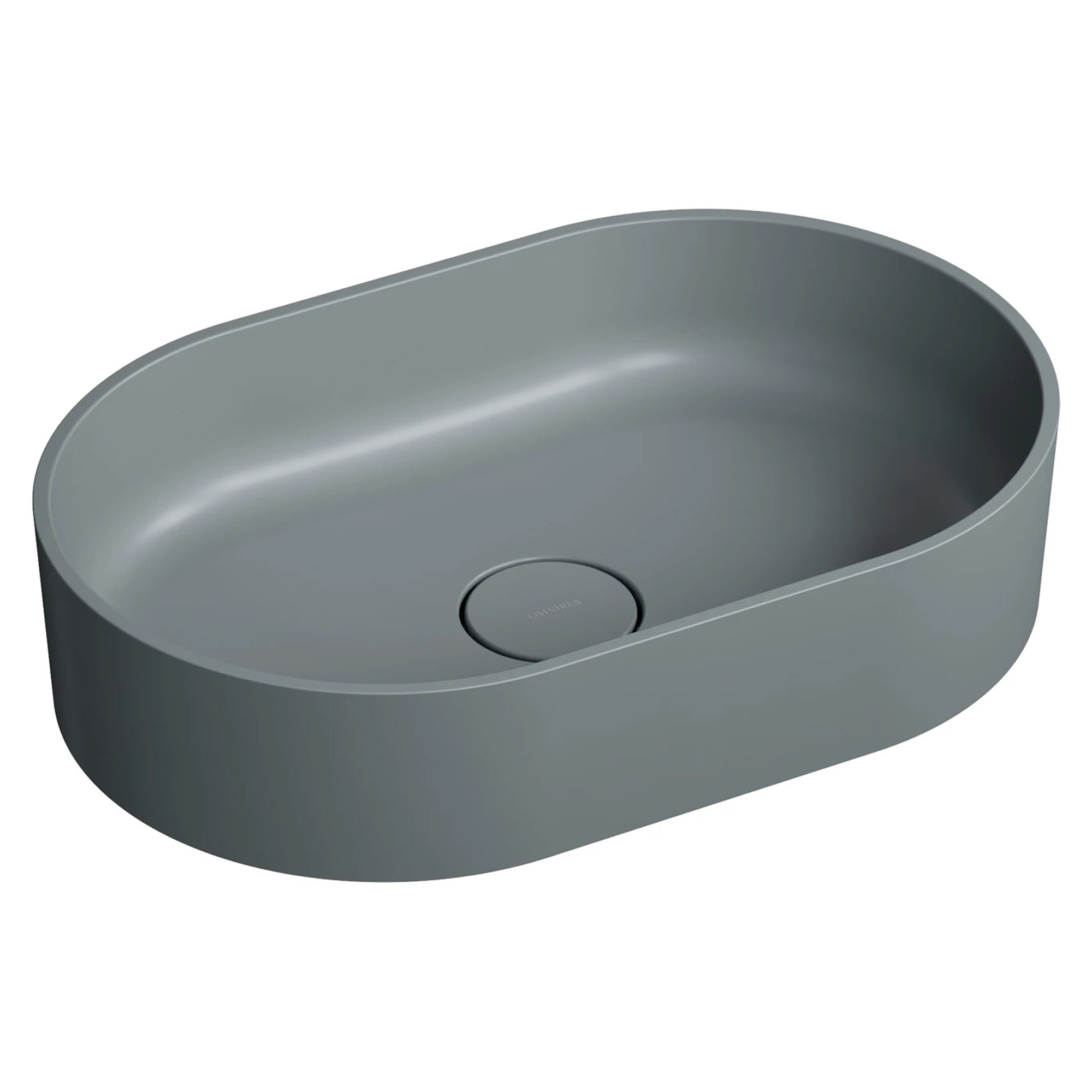 Omnires Håndvask Ovo M+ Askgrå Mat 55x36 cm