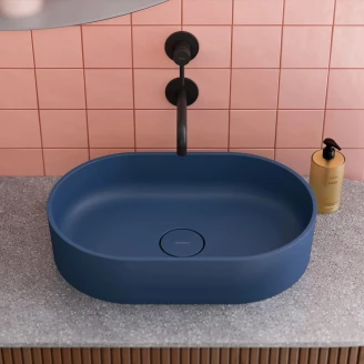 Omnires Håndvask <strong>Ovo M+</strong>  Midnatsblå Mat 55x36 cm