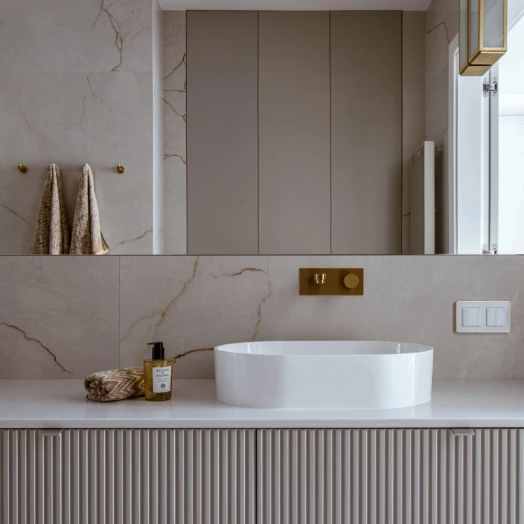 Omnires Håndvask Ovo M+ Hvid Blank 55x36 cm