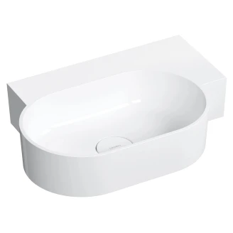 Omnires Væghængt Håndvask <strong>Ovo M+</strong>  Hvid Blank 55x36 cm Højre