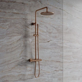 Omnires Brusesæt Contour Kobber Mat med Termostat