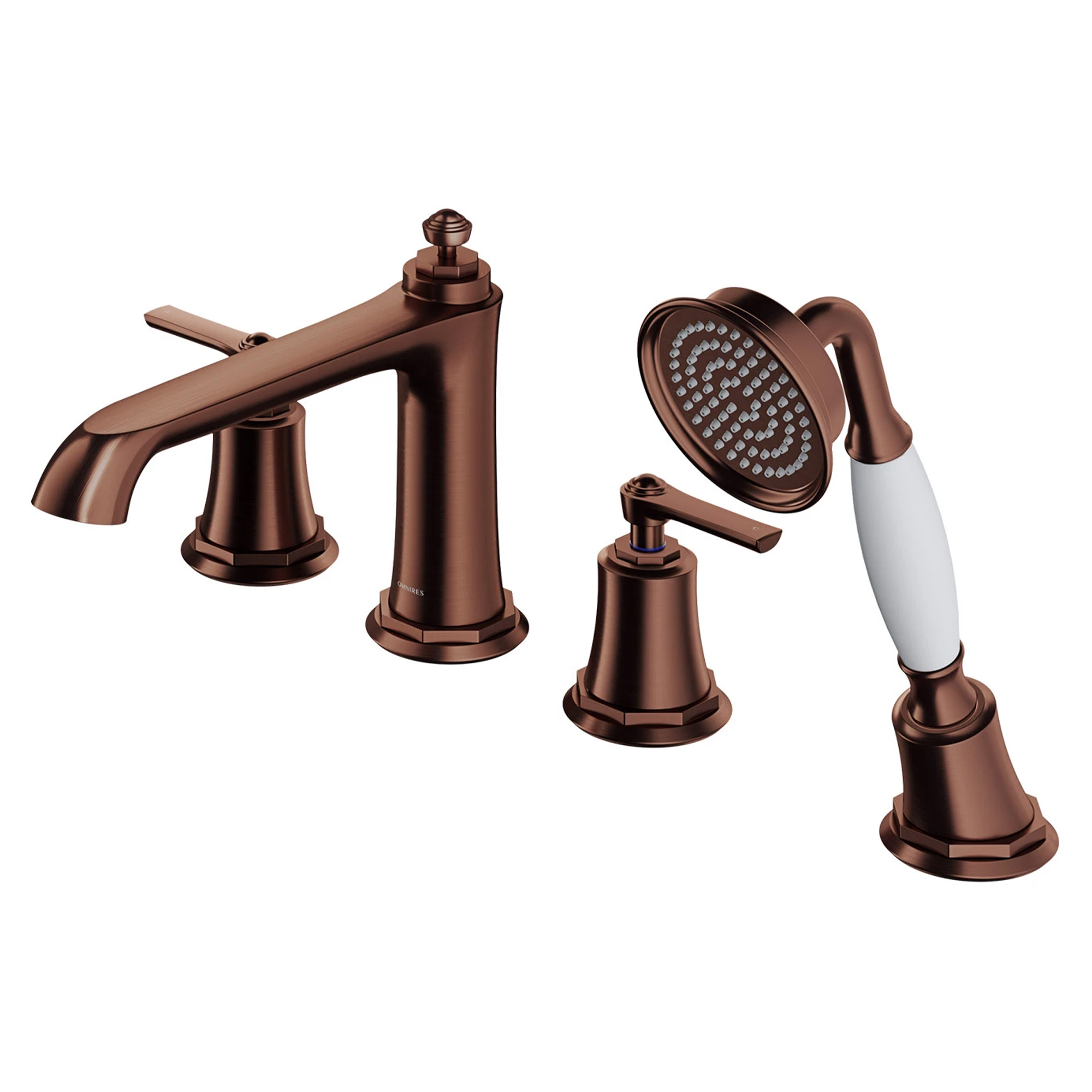 Omnires Karkantarmatur Armance 4-huls Børstet Antik Kobber Mat