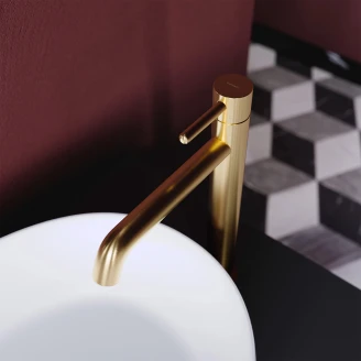 Omnires Håndvaskarmatur Høj <strong>Y</strong>  Guld Mat