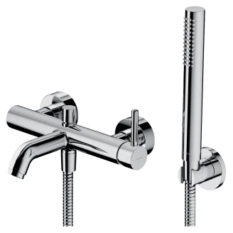 Omnires Badekarsarmatur med Brusesæt <strong>Y</strong>  Krom Blank
