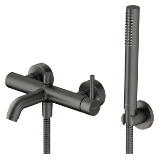 Omnires Badekarsarmatur med Brusesæt <strong>Y</strong>  Grafit Mat