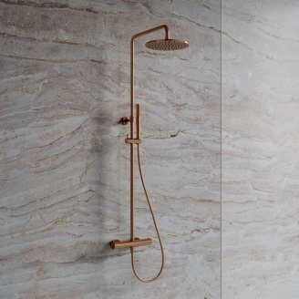 Omnires Brusesæt <strong>Y</strong>  Kobber Blank med Termostat