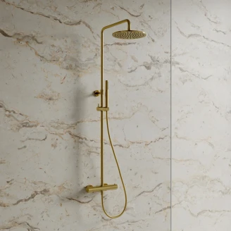 Omnires Brusesæt <strong>Y</strong>  Guld Mat med Termostat