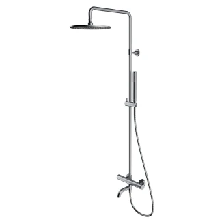 Omnires Brusesæt med Badekarsarmatur <strong>Y</strong>  Nikkel Mat med Termostat