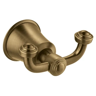 Omnires Dobbelt Vægkroge <strong>Art Line</strong>  Børstet Antik Bronze Mat