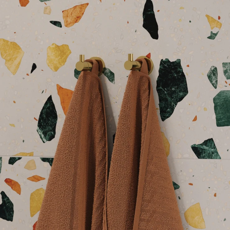 Omnires Vægkroge Modern Project Guld Mat