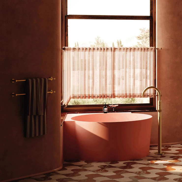 Omnires Håndklædestang Modern Project Børstet Messing Mat 60 cm