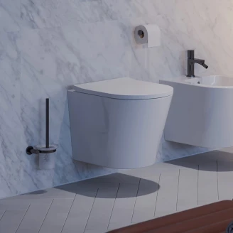 Omnires Vægmonteret Toiletbørste Modern Project Antracit Mat