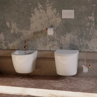 Omnires Vægmonteret Toiletbørste <strong>Modern Project</strong>  Kobber Mat