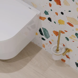 Omnires Vægmonteret Toiletbørste <strong>Modern Project</strong>  Guld Mat