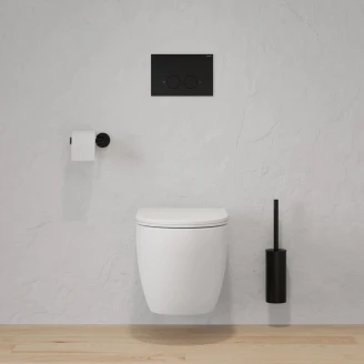 Omnires Vægmonteret Toiletbørste Modern Project Sort Mat