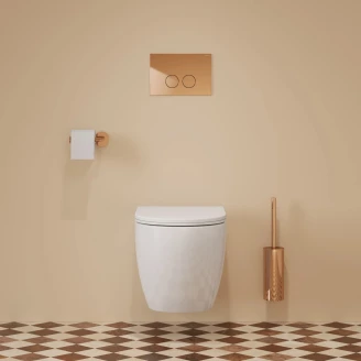 Omnires Vægmonteret Toiletbørste <strong>Modern Project</strong>  Kobber Blank