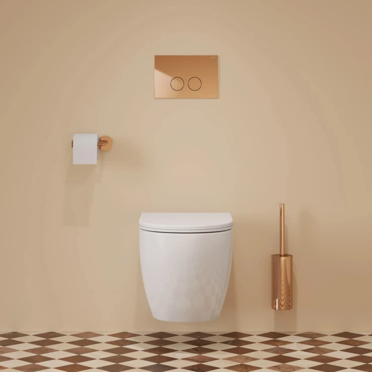 Omnires Vægmonteret Toiletbørste Modern Project Kobber Blank