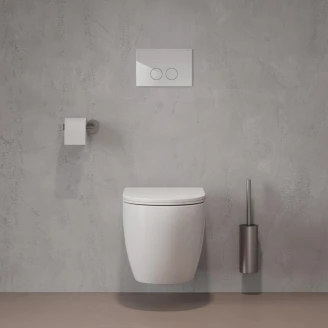 Omnires Vægmonteret Toiletbørste <strong>Modern Project</strong>  Nikkel Mat