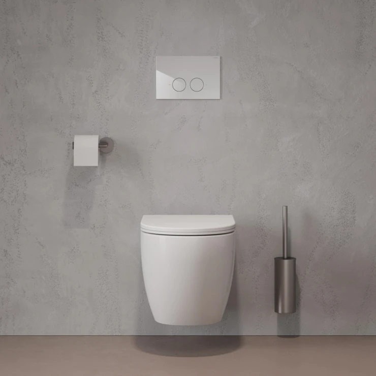 Omnires Vægmonteret Toiletbørste Modern Project Nikkel Mat