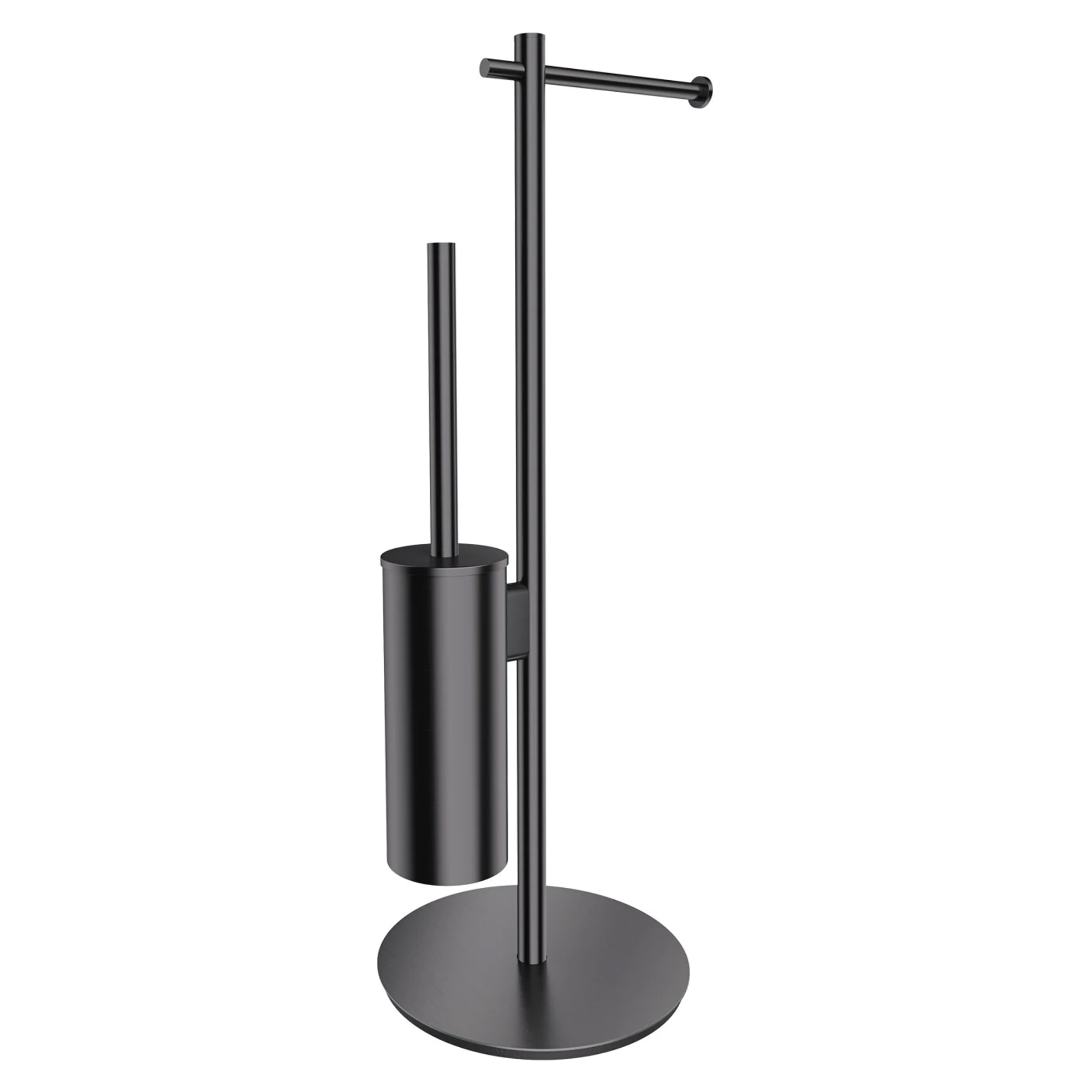 Omnires Toiletpapirholder & Børste Modern Project Antracit Mat