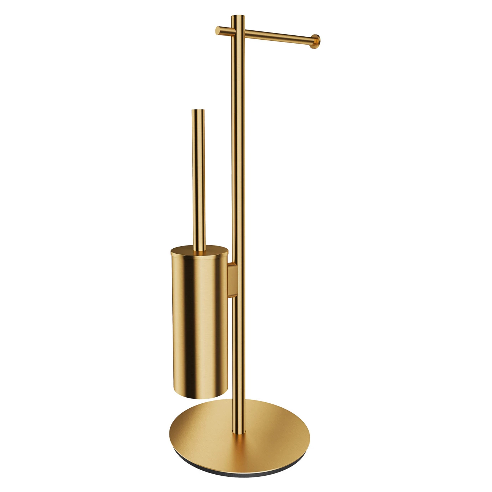 Omnires Toiletpapirholder & Børste Modern Project Guld Mat