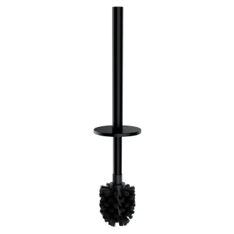 Omnires Toiletpapirholder & Børste med Hylde <strong>Modern Project</strong>  Sort Mat
