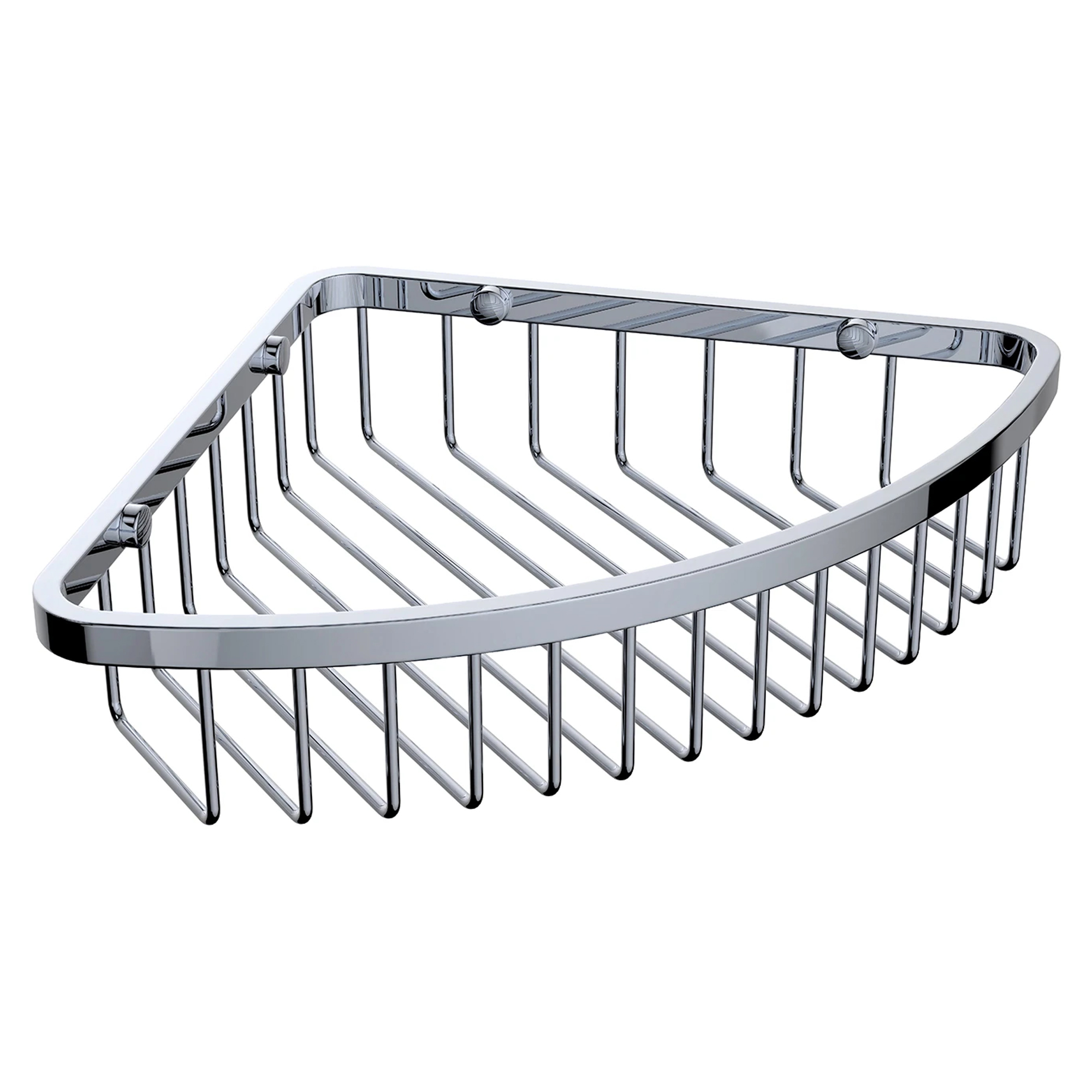 Omnires Hjørnebrusekurv Uni Krom Blank 20x20 cm