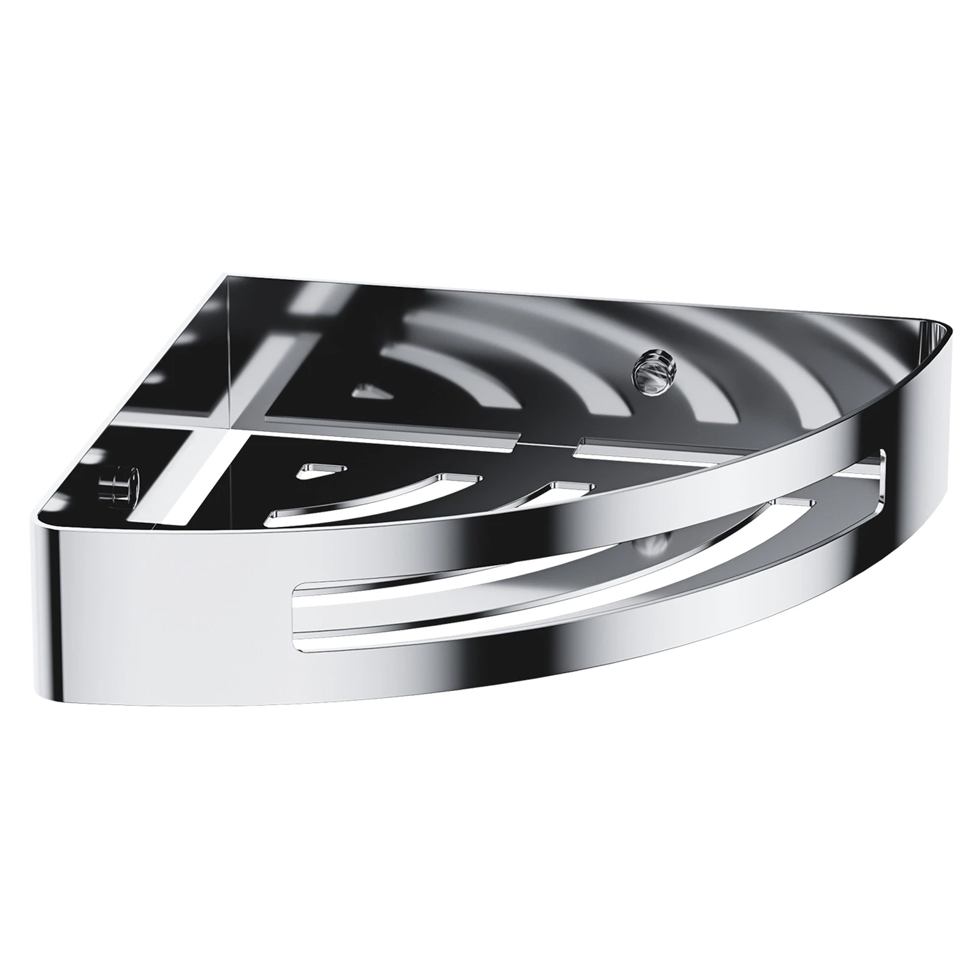 Omnires Hjørnebrusekurv Uni Krom Blank 21x21 cm