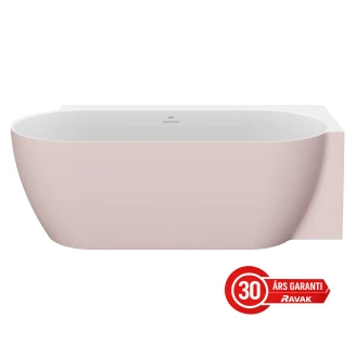 Ravak Hjørnebadekar Freedom Lyserød Mat 170x86 cm Højre
