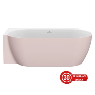 Ravak Hjørnebadekar Freedom Lyserød Mat 170x86 cm Venstre