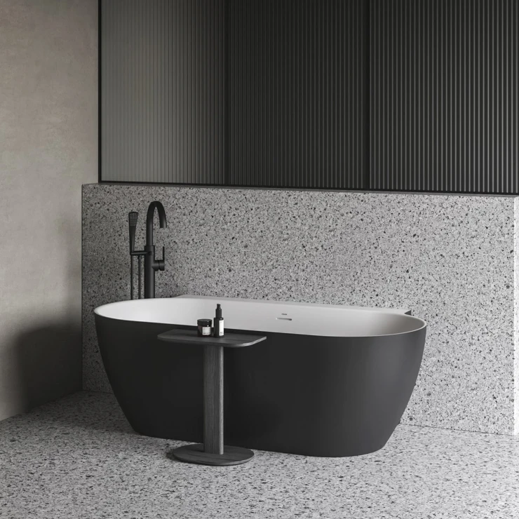Ravak Vægbadekar Freedom Sort Mat 170x87 cm