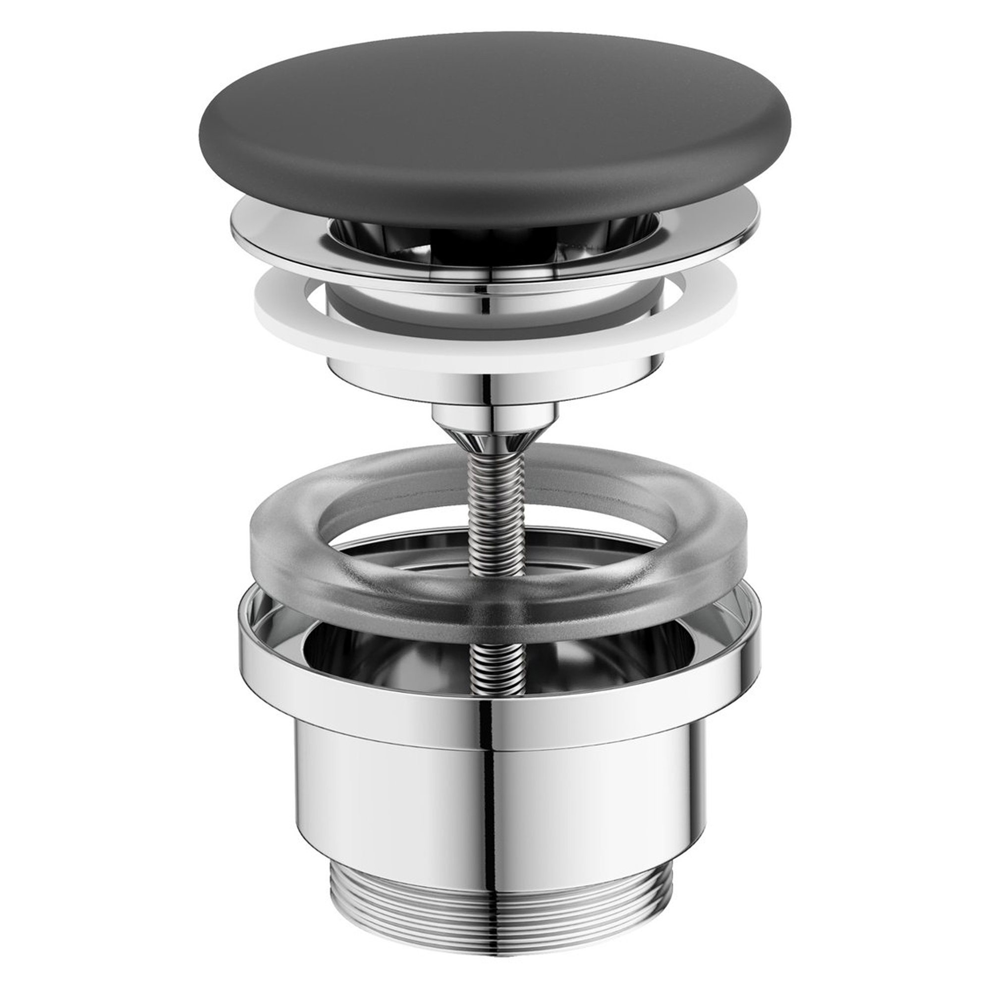 Ravak Bundventil Flat Antracit Mat uden Overløb