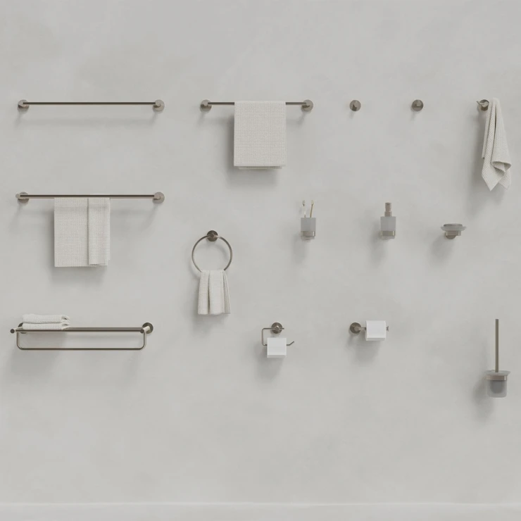 Ravak Dobbelte Håndklædeholder Kona Børstet Krom Mat 60 cm