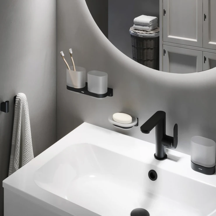 Ravak Tandbørsteholder Chrome Sort Mat