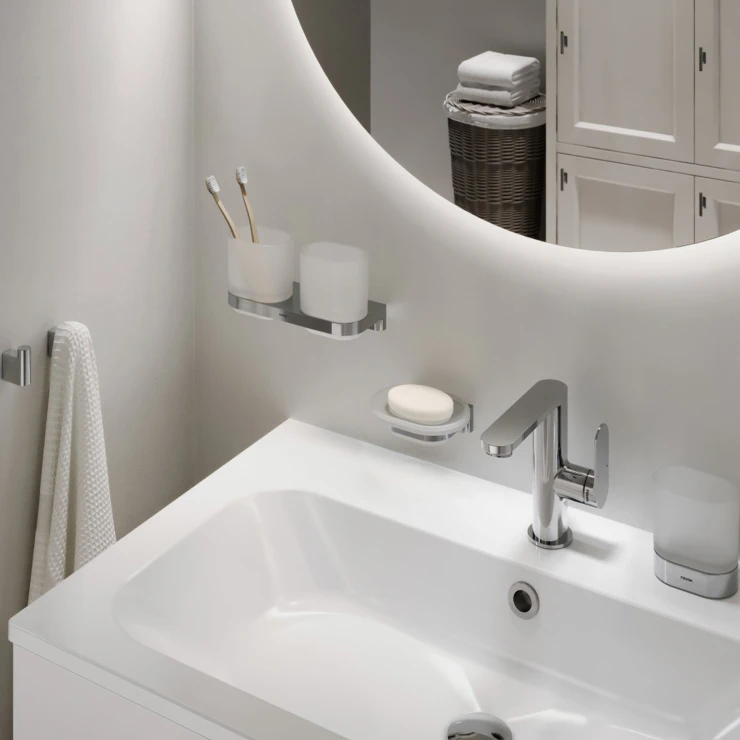 Ravak Dobbelt Tandbørsteholder Chrome Krom Blank