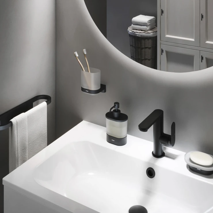 Ravak Håndklædeholder Chrome Sort Mat 32 cm