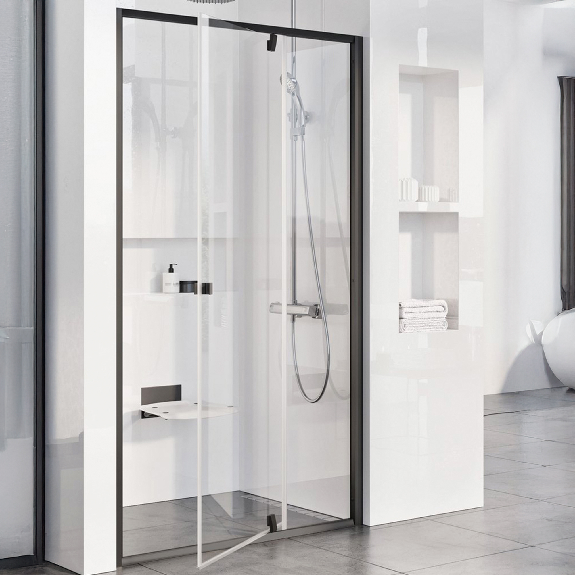 Ravak Brusedør Pivot 100 cm Sort Mat