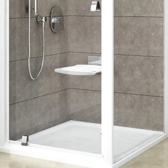 Ravak Brusekabine Pivot 80x80 cm Hvid-Krom Blank